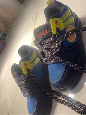 Heelys Blue with Neon Green & Orange Accents Light-Up Skate Shoes